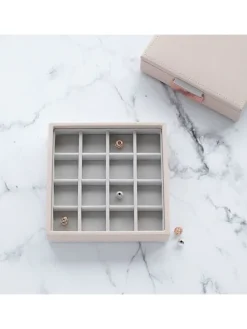 Sieradenkistje lichtroze - (B)15 x (H)15 x (D)3 cm