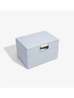 Sieradenkistje paars - (B)18 x (H)12,5 x (D)11,5 cm
