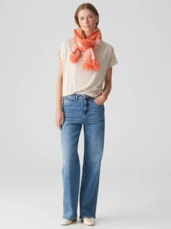 Sjaal "Axeni" oranje/wit