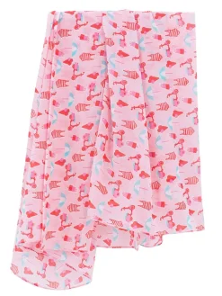 Sjaal "Beach Life" lichtroze - (L)180 x (B)110 cm