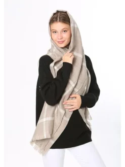 Sjaal beige - (L)180 x (B)70 cm