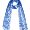 Sjaal blauw/wit - (L)180 x (B)110 cm
