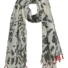 Sjaal blauw/wit - (L)180 x (B)100 cm
