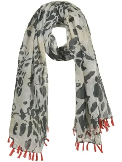 Sjaal blauw/wit - (L)180 x (B)100 cm