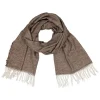 Sjaal bruin/wit- (L)180 x (B)65 cm