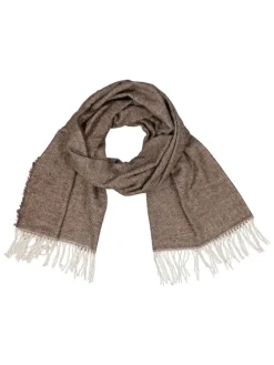 Sjaal bruin/wit- (L)180 x (B)65 cm