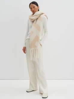 Sjaal crème/beige - (L)198 x (B)66 cm