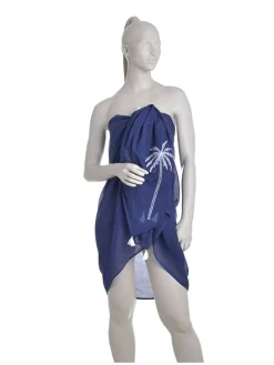 Sjaal donkerblauw - (L)180 x (B)100 cm