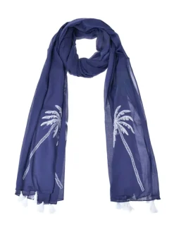 Sjaal donkerblauw - (L)180 x (B)100 cm
