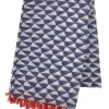 Sjaal donkerblauw/wit - (L)180 x (B)100 cm