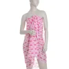 Sjaal rood/roze/wit - (L)180 x (B)110 cm