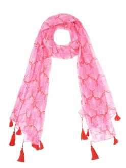 Sjaal roze/rood - (L)180 x (B)100 cm