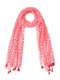 Sjaal roze/wit - (L)180 x (B)100 cm
