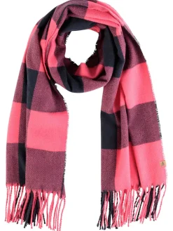 Sjaal roze/zwart