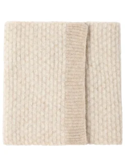 Sjaal "Sapina" met wollen andeel taupe - (L)190 x (B)37 cm