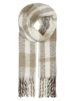 Sjaal taupe/crème