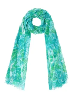 Sjaal turquoise/groen - (L)180 x (B)100 cm