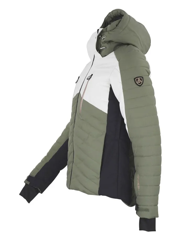 Ski-/snowboardjas "Acharme" kaki/wit