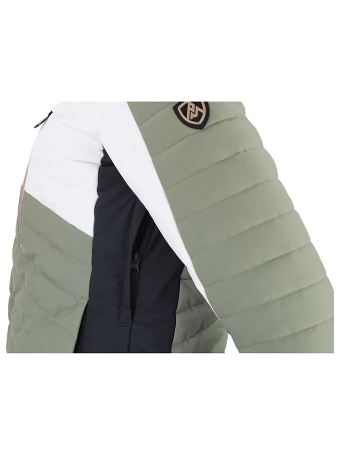 Ski-/snowboardjas "Acharme" kaki/wit