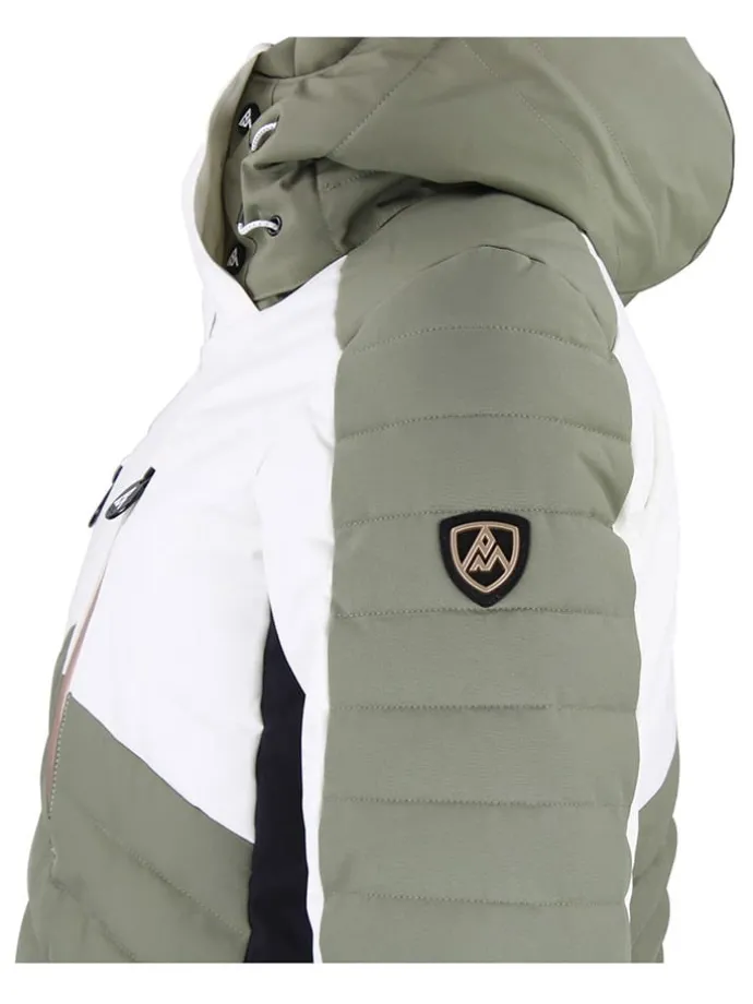Ski-/snowboardjas "Acharme" kaki/wit