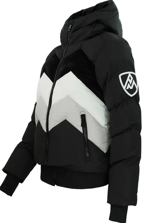 Ski-/snowboardjas "Arulis" zwart/grijs/wit