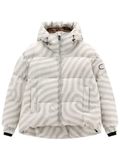 Ski-/snowboardjas grijs/wit