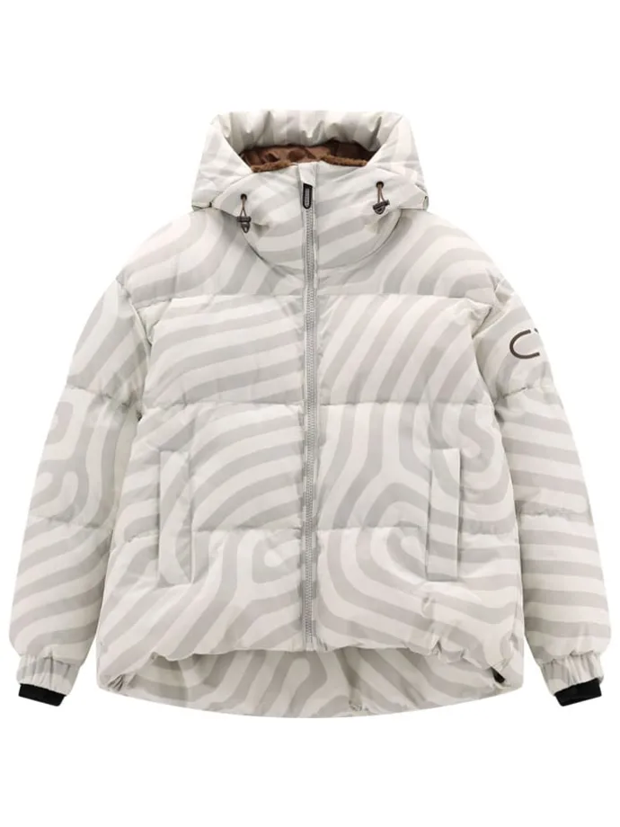 Ski-/snowboardjas grijs/wit