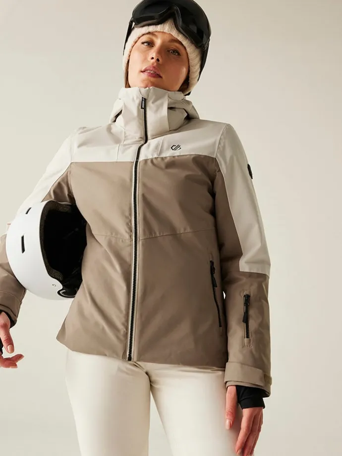 Ski-/snowboardjas "Iced" crème/beige