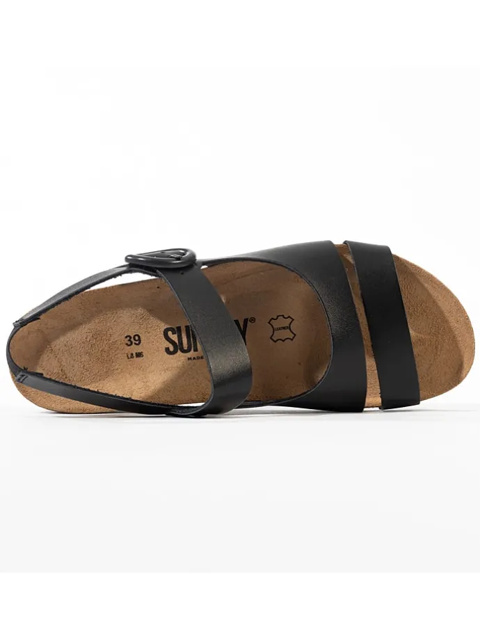 Sleehaksandalen "Angela" zwart