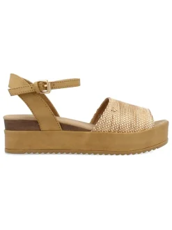 Sleehaksandalen beige