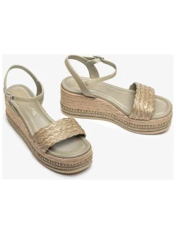 Sleehaksandalen beige