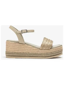 Sleehaksandalen beige
