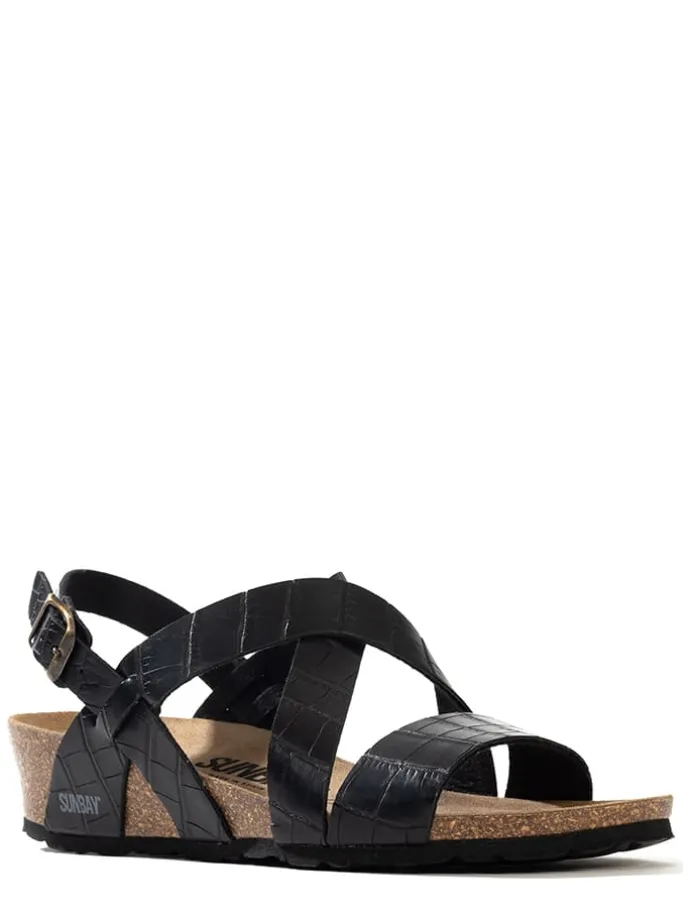 Sleehaksandalen "Bini" zwart