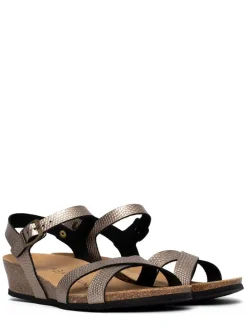 Sleehaksandalen bronskleurig