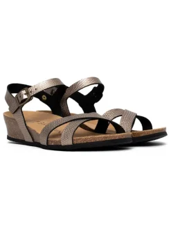 Sleehaksandalen bronskleurig