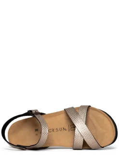Sleehaksandalen bronskleurig