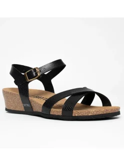Sleehaksandalen "Canberra" zwart