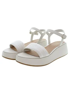 Sleehaksandalen crème