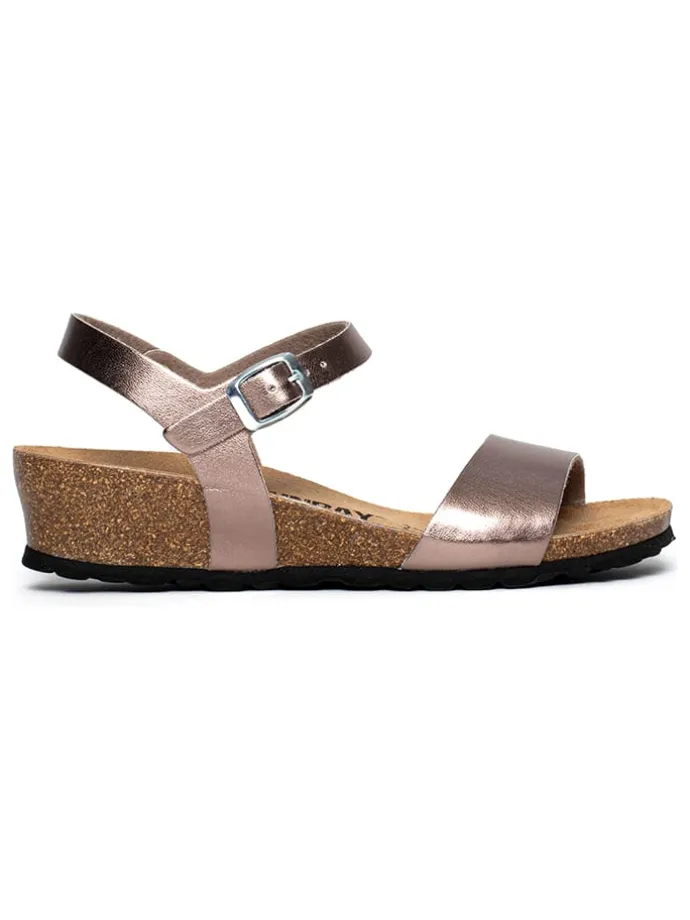 Sleehaksandalen "Esperance" bruin/goudkleurig