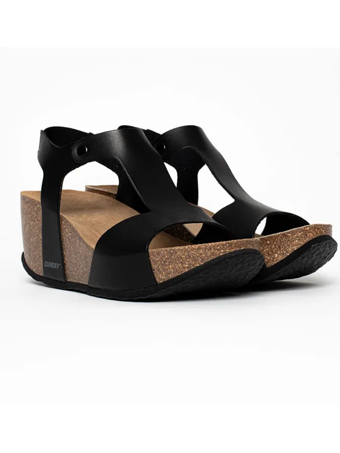 Sleehaksandalen "Fiore" zwart