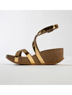 Sleehaksandalen goudkleurig