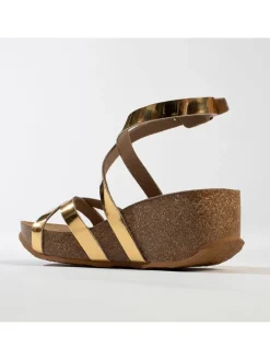 Sleehaksandalen goudkleurig