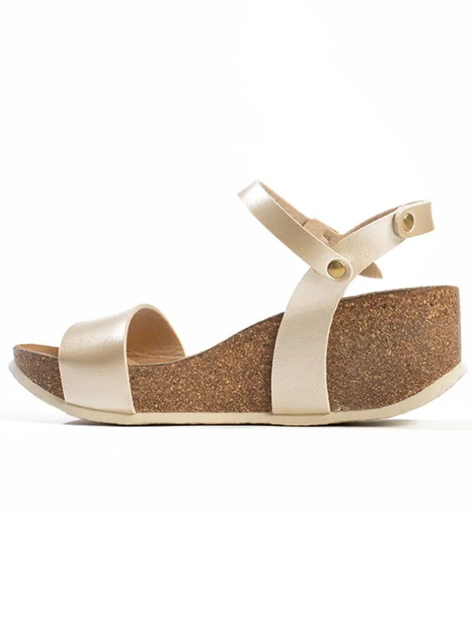 Sleehaksandalen "Hongkong" goudkleurig