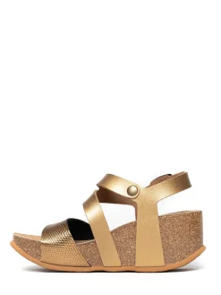 Sleehaksandalen "Ibiza" bronskleurig