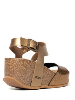 Sleehaksandalen "Ibiza" bronskleurig