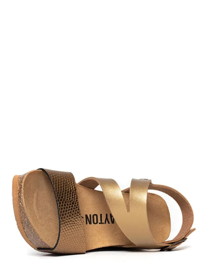 Sleehaksandalen "Ibiza" bronskleurig