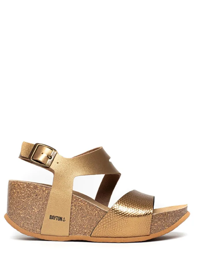 Sleehaksandalen "Ibiza" bronskleurig