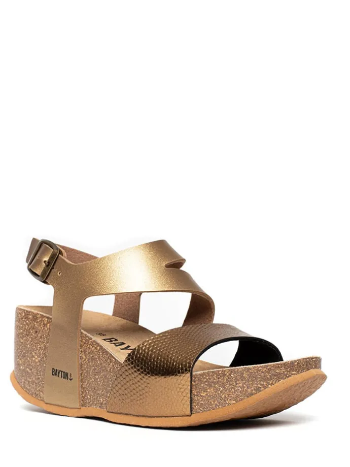 Sleehaksandalen "Ibiza" bronskleurig