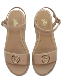 Sleehaksandalen lichtbruin