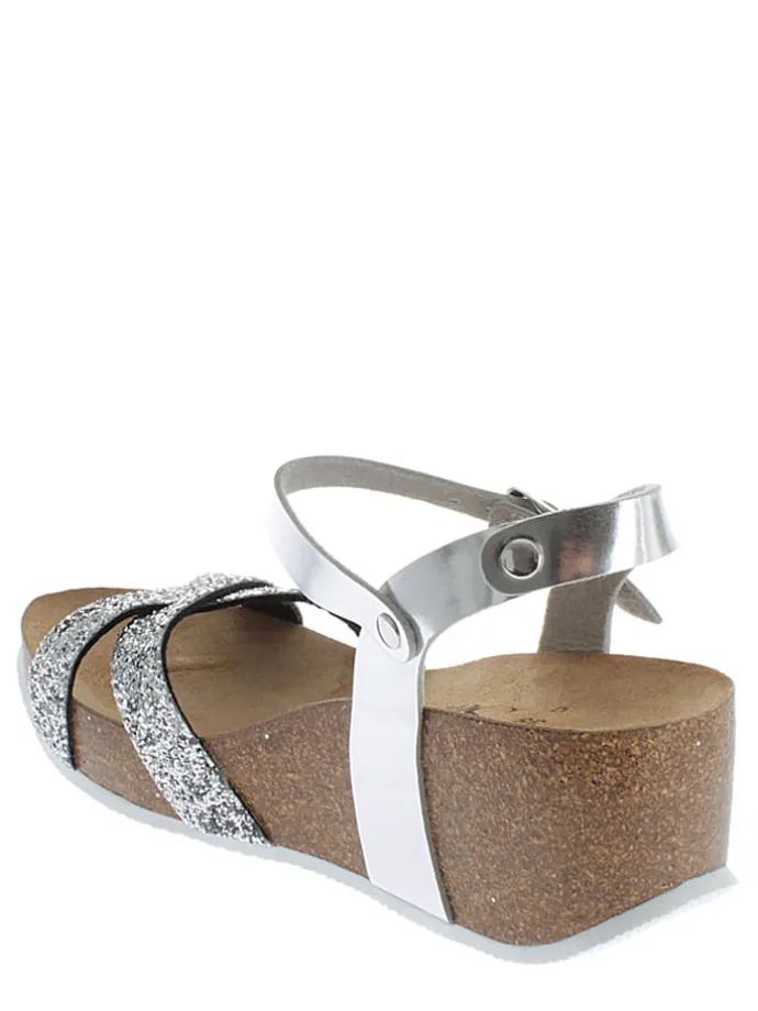 Sleehaksandalen "Pivoine" zilverkleurig